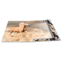 Dosar cu Elastic HERMA A3, Motiv Cai, 3 buc, Dosar din Carton cu Colțuri și Elastic, cu Imprimeu Interior, pentru Băieți și Fete 3