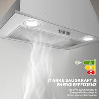 Hermitlux 52 cm beépíthető páraelszívó, 750 m³/h légáramlás, 60 dB, ezüst - TB02-52CM A 3