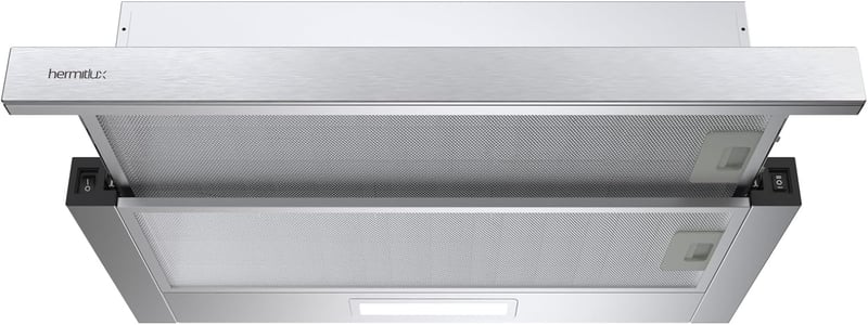 Hermitlux 60 cm-es Páraelszívó LED Világítással, 360 m³/h Szellőzés, Aktívszén Szűrő