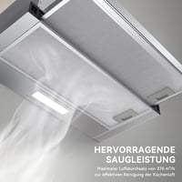 Hermitlux 60 cm-es Páraelszívó LED Világítással, 360 m³/h Szellőzés, Aktívszén Szűrő 3