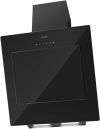 Hermitlux 60 cm fekete páraelszívó A+++ recirkuláció 650 m3/h érintővezérlés 4 fokozat 59 dB 1