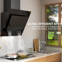 Hermitlux 60 cm fekete páraelszívó A+++ recirkuláció 650 m3/h érintővezérlés 4 fokozat 59 dB 3