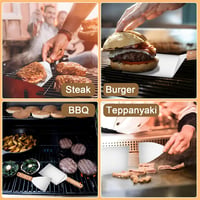 Herogo 2 részes rozsdamentes grillspatula szett fa nyéllel 7