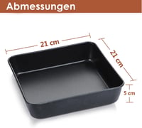Herogo rozsdamentes négyzet sütőforma szett 2 db 21x21 cm 2