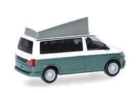 Model auta Herpa VW T6.1 California v mierke 1:87 – cukríková biela / metalíza Bay Leaf Green – zberateľská plastová miniatúra, vyrobené v Nemecku 2