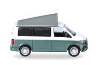 Model auta Herpa VW T6.1 California v mierke 1:87 – cukríková biela / metalíza Bay Leaf Green – zberateľská plastová miniatúra, vyrobené v Nemecku 3