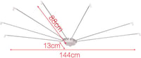 Hershii 7 karos zuhanyfüggöny tartó 144 cm-es fém sínnel és horogokkal 6