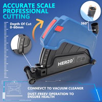 HERZO Porfelszívó Harang Sarokcsiszolóhoz 230 mm Gyémánt Vágótárcsával Alumínium Kék Porszívó Adapter 7