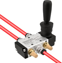Heschen 4H210-08 Pneumatikus Kézi Mechanikus Szelep 2 Pozíciós 5 Utas PT1/4 Manuális Vezérlésű Húzó-Toló Csatlakozókkal 7