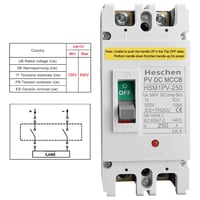 Heschen DC 250A Fotovoltaikus Áramköri Védőkapcsoló 550V Napelemes Rendszerhez 4