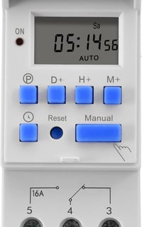 Heschen Digitális LCD Heti Programozható Időkapcsoló Relé 220-240V 16A DIN Sínre THC15A 6