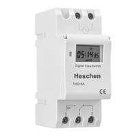 Heschen Digitálny LCD Týždenný Programovateľný Časový Spínač Relé 220-240V 16A na DIN Lištu THC15A 1
