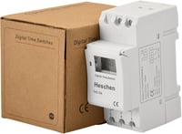 Heschen Digitális LCD Heti Programozható Időkapcsoló Relé 220-240V 16A DIN Sínre THC15A 7