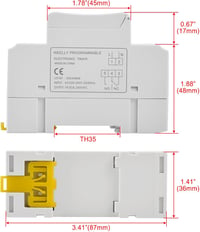 Heschen Digitális LCD Heti Programozható Időkapcsoló Relé 220-240V 16A DIN Sínre THC15A 2