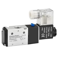 Heschen Električni pneumatski magnetski ventil 3V210-08 24V DC 3/2 Priključak PT1/4 Aluminij Srebrno-Crni CE 1