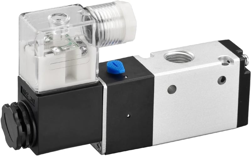 Heschen Elektromos Pneumatikus Mágnesszelep 3V210-08 24V DC 3/2 Utas PT1/4 Alumínium Ezüst-Fekete CE