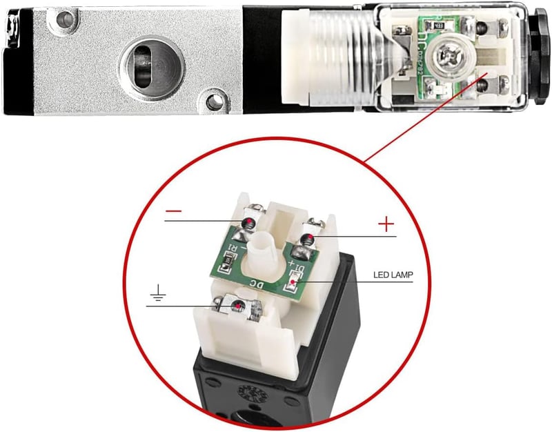 Heschen Elektromos Pneumatikus Mágnesszelep 3V210-08 24V DC 3/2 Utas PT1/4 Alumínium Ezüst-Fekete CE