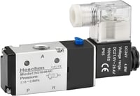 Heschen Elektromos Pneumatikus Mágnesszelep 3V210-08 24V DC 3/2 Utas PT1/4 Alumínium Ezüst-Fekete CE 1