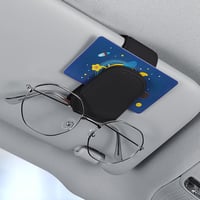 Suport magnetic pentru ochelari Heshebuy pentru parasolar auto, negru, 2 bucăți - Clemă pentru ochelari de soare și carduri 7