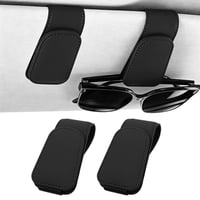 Suport magnetic pentru ochelari Heshebuy pentru parasolar auto, negru, 2 bucăți - Clemă pentru ochelari de soare și carduri 1