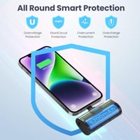 HETP Mini Powerbank 5200 mAh pre iPhone, 20W PD 4.0 rýchlonabíjanie, LCD displej, kompaktná externá batéria pre iPhone 14 Pro Max 13 12 11 XR XS 8 7 7