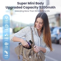 HETP Mini Powerbank 5200 mAh pre iPhone, 20W PD 4.0 rýchlonabíjanie, LCD displej, kompaktná externá batéria pre iPhone 14 Pro Max 13 12 11 XR XS 8 7 4