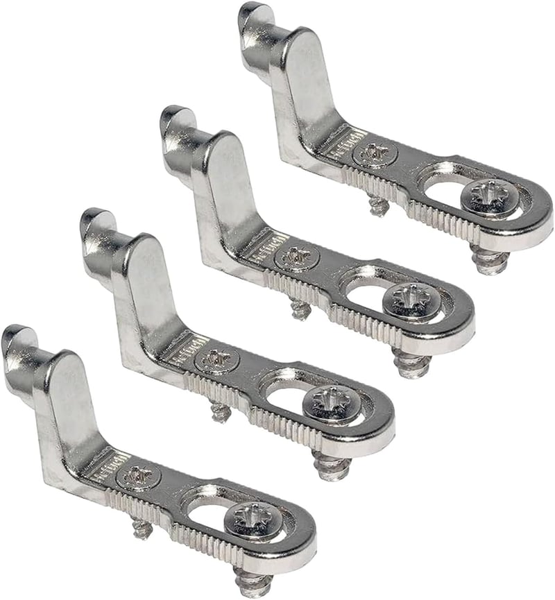 Hettich RV hátsó falpanel rögzítő csatlakozó készlet 8 db, 5 mm falvastagság, öntött nikkel bevonat, 62445