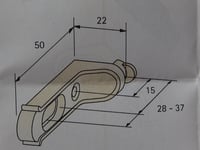 Hettich RV hátsó falpanel rögzítő csatlakozó készlet 8 db, 5 mm falvastagság, öntött nikkel bevonat, 62445 4