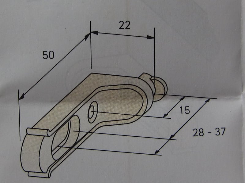 Hettich RV hátsó falpanel rögzítő csatlakozó készlet 8 db, 5 mm falvastagság, öntött nikkel bevonat, 62445
