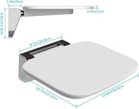 Heuffe Ultra Vékony Ergonomikus Összecsukható Zuhany Ülőke 160 kg Teherbírás 6
