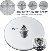 hevenaov Termosztátos Esőzuhany Szett Rozsdamentes Acél 80-120 cm Magasságállítható 4