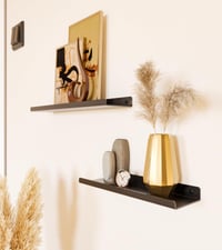 Șină pentru tablouri HEVVA Marseille 80 cm negru – etajeră decorativă de perete pentru tablouri 5
