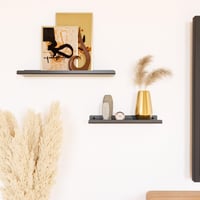 Șină pentru tablouri HEVVA Marseille 80 cm negru – etajeră decorativă de perete pentru tablouri 6