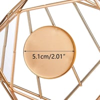 Hewory arany geometrikus teafénytartó szett 12 db üveg lámpa dekoráció 6