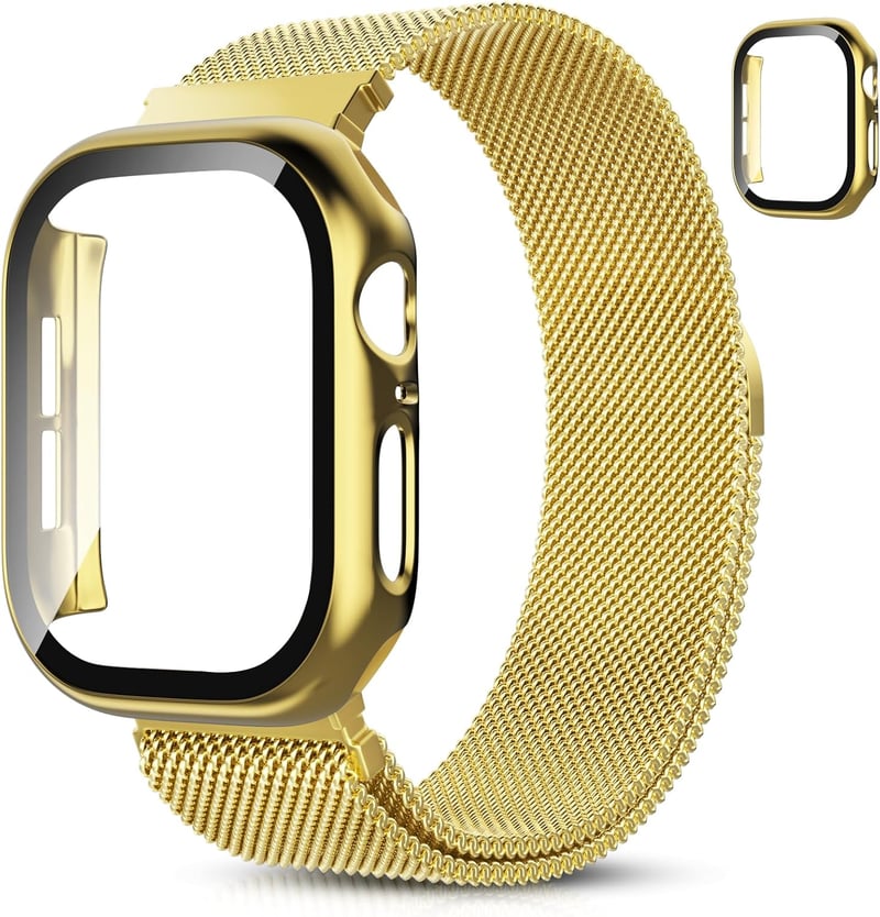Hexasider Mágneses Karkötő Védőtokkal Apple Watch 38-49mm Óraszíj - Rozsdamentes Acél Milánói Szíj iWatch Series 11-3 Ultra Kompatibilis

AI