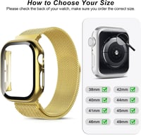 Hexasider Mágneses Karkötő Védőtokkal Apple Watch 38-49mm Óraszíj - Rozsdamentes Acél Milánói Szíj iWatch Series 11-3 Ultra Kompatibilis

AI 2