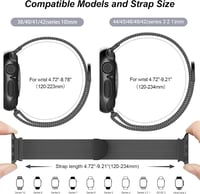 Hexasider Mágneses Szíj Védőtokkal Apple Watch 38-49mm - Rozsdamentes Acél Milánói Pánt Férfiaknak és Nőknek iWatch Series 1-10/SE/Ultra Órá 3