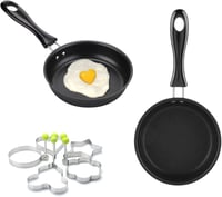 HexinYigjly 2 db 12 cm-es mini serpenyő, tapadásmentes tojássütő, indukcióhoz és gázhoz 1