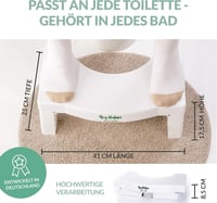 Hey Nature Összecsukható WC Zsámoly - Aranyér, Székrekedés és IBS Ellen, Egészséges Bélműködés, Gyorsabb Ürítés, 130kg Teherbírás, Utazáshoz 5