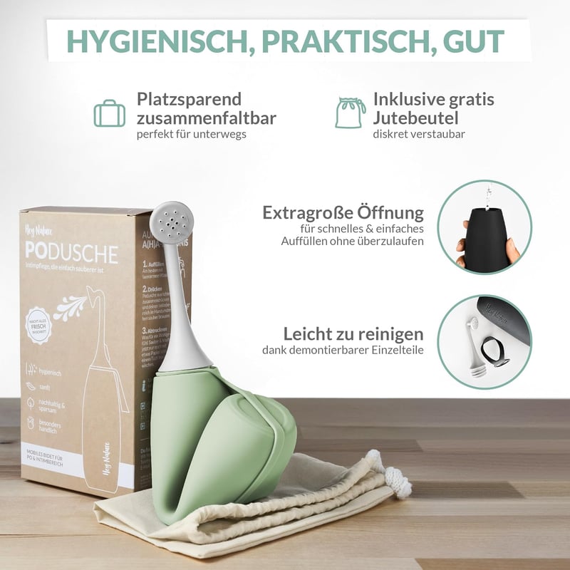 Hey Nature Po Shower Mint hordozható bidé intim higiéniához