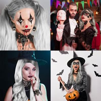 HEYIDAMAI Halloween Jelmez Szett 9 Részes Női Paróka Kiegészítőkkel Maszkkal 7