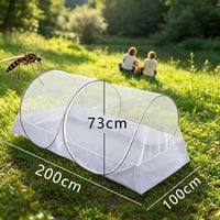 HEYIDAMAI Pop-up sieť proti hmyzu 200x100x73 cm, skladacia cestovná sieť proti komárom na doma, na kempovanie, prenosná 2
