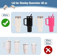 HEYIDAMAI Stanley Cup Fedél 2db 40oz Pohárhoz Szivárgásmentes Fekete Fehér 4