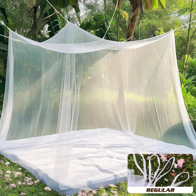 HEYIDAMAI szúnyoghálós ágy 200x220x200 cm, finom hálóval, otthonhoz és kempinghez