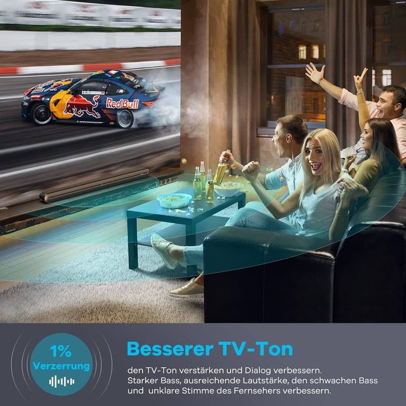 Heymell 150W Soundbar Beépített Mélynyomóval - Zajmentes Tiszta Hangzás, DSP, 3D, Bluetooth 5.0, HDMI ARC, Optikai Csatlakozás, 8 Hangmód TV