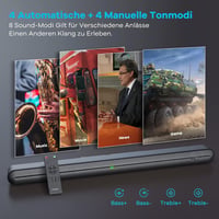 Heymell 150W Soundbar Beépített Mélynyomóval - Zajmentes Tiszta Hangzás, DSP, 3D, Bluetooth 5.0, HDMI ARC, Optikai Csatlakozás, 8 Hangmód TV 5