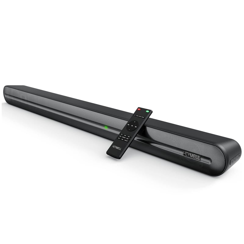Heymell 150W Soundbar s Ugrađenim Subwooferom - Čist Zvuk Bez Šuma, DSP, 3D, Bluetooth 5.0, HDMI ARC, Optički Priključak, 8 Zvučnih Modova za TV