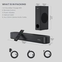 Heymell 2.1CH 160W Soundbar TV-hez Mélynyomóval - Erőteljes Basszus, Kristálytiszta Hang, 9 Hangmód, HDMI ARC, Bluetooth 5.0, Fali Rögzíthet 4