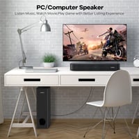 Heymell 2.1CH 160W Soundbar TV-hez Mélynyomóval - Erőteljes Basszus, Kristálytiszta Hang, 9 Hangmód, HDMI ARC, Bluetooth 5.0, Fali Rögzíthet 7