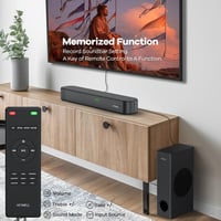 Heymell 2.1CH 160W Soundbar TV-hez Mélynyomóval - Erőteljes Basszus, Kristálytiszta Hang, 9 Hangmód, HDMI ARC, Bluetooth 5.0, Fali Rögzíthet 9